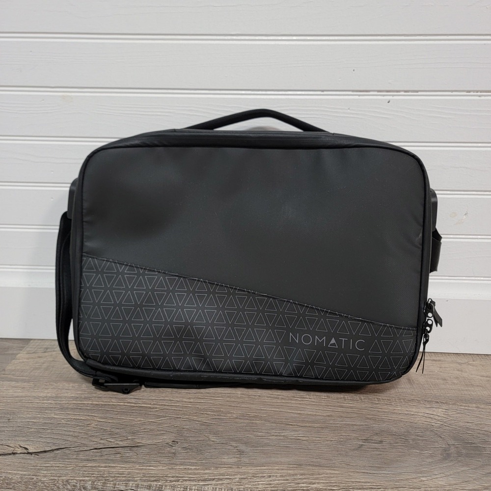 NOMATIC Laptop Work Bag w/ Glasses Case Adjustable Shoulder Sling Strap Black